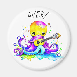 Personalisierter Oktopus Gitarrenpsychedelisch Magnet