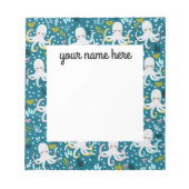 Personalisierter Oktopus Notepad Notizblock (Vorderseite)