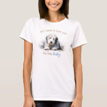 Personalisierter Old English Sheepdog T - Shirt
