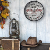Personalisierter Old West Saloon überquerte sechs  Große Wanduhr