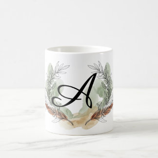 Personalisierter Olivenzweig-Monogramm-Becher | Bo Kaffeetasse