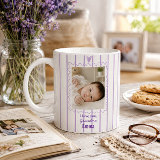 Personalisierter Oma-Becher mit Baby-Foto Kaffeetasse