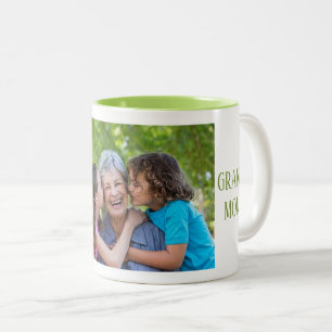 Personalisierter Oma-Foto-Becher Muttertagsgeschen Zweifarbige Tasse