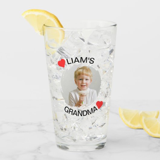 Personalisierter Oma-Glass-Cup | Foto Glas (Vorderseite Ice)