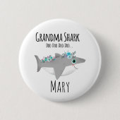 Personalisierter Oma-Hai Doo Doo Doo Button (Vorderseite)