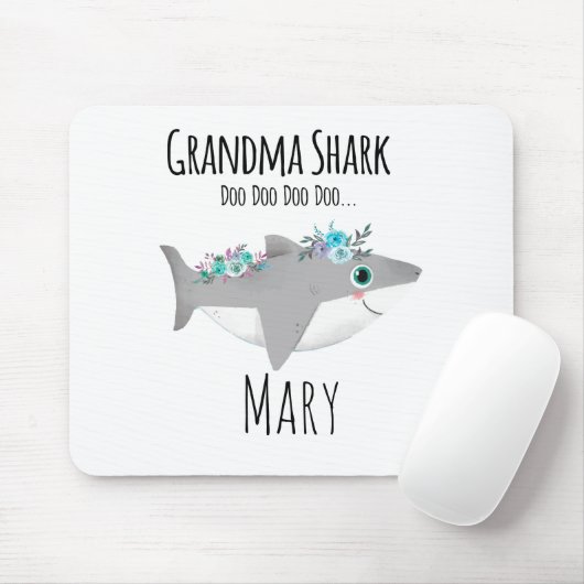 Personalisierter Oma-Hai Doo Doo Doo Mousepad (Mit Mouse)