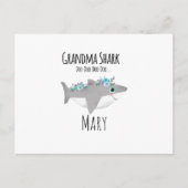 Personalisierter Oma-Hai Doo Doo Doo Postkarte (Vorderseite)