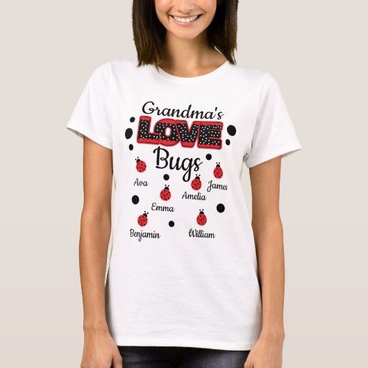 Personalisierter Oma-Liebe-Bug-T - Shirt (Vorderseite)
