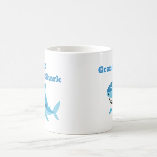 Personalisierter Oma Shark Individuelle Name Kaffeetasse (Mittel)