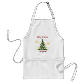 Personalisierter Oma-Wasserfarben-Weihnachtsbaum Schürze (Vorne)