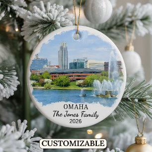 Personalisierter Omaha-Schmuck, Benutzerdefiniert  Keramik Ornament