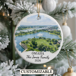 Personalisierter Omaha-Schmuck, Benutzerdefiniert  Keramik Ornament