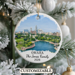 Personalisierter Omaha-Schmuck, Benutzerdefiniert Keramik Ornament