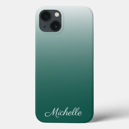Personalisierter ombre Gradienten grün Case-Mate i iPhone Hülle (Rückseite)