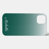 Personalisierter ombre Gradienten grün Case-Mate i iPhone Hülle (Rückseite (Horizontal))