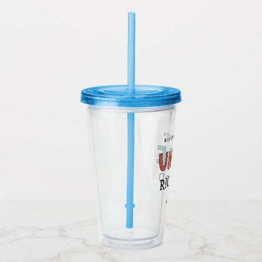 Personalisierter Onkel Retro Geschenk Bester Onkel Acryltrinkbecher (Rechts)