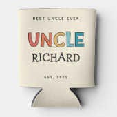 Personalisierter Onkel Retro Geschenk Bester Onkel Dosenkühler (Vorderseite)