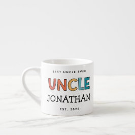 Personalisierter Onkel Retro Geschenk Bester Onkel Espressotasse