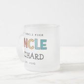 Personalisierter Onkel Retro Geschenk Bester Onkel Mattglastasse (Vorderseite Links)