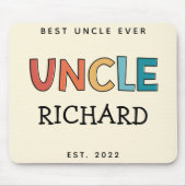 Personalisierter Onkel Retro Geschenk Bester Onkel Mousepad (Vorne)