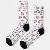 Personalisierter Onkel Retro Geschenk Bester Onkel Socken (Linkes Detail)