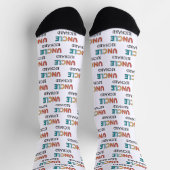 Personalisierter Onkel Retro Geschenk Bester Onkel Socken (Oben)