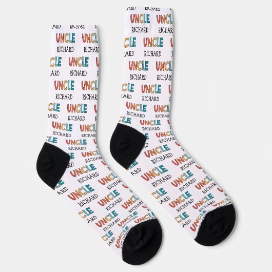 Personalisierter Onkel Retro Geschenk Bester Onkel Socken (Rechts)