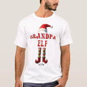 Personalisierter Opa Elf Weihnachts-T - Shirt (Vorderseite)