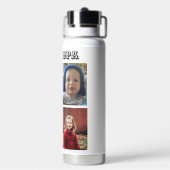 Personalisierter Opa | Enkelkinder Fotos Trinkflasche (Hinten)