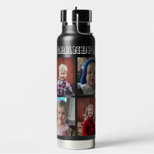 Personalisierter Opa Enkelkinder Fotos Trinkflasche