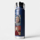 Personalisierter Opa | Enkelkinder Fotos Trinkflasche (Hinten)