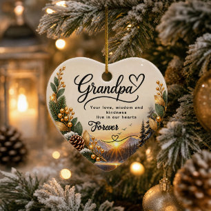 Personalisierter Opa-Foto-Keramik-Schmuck Keramik Ornament