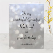 Personalisierter Opa Geburtstag Karte (Gelbe Blume)