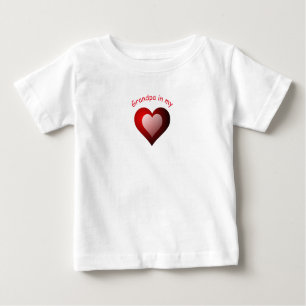 Personalisierter Opa im Herzen Baby T-shirt