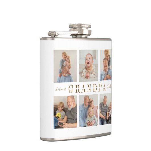 Personalisierter Opa Vinyl-Wrapper Flachmann (Rechts)