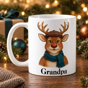 Personalisierter Opa Weihnachten Süßer Rentier Bec Kaffeetasse