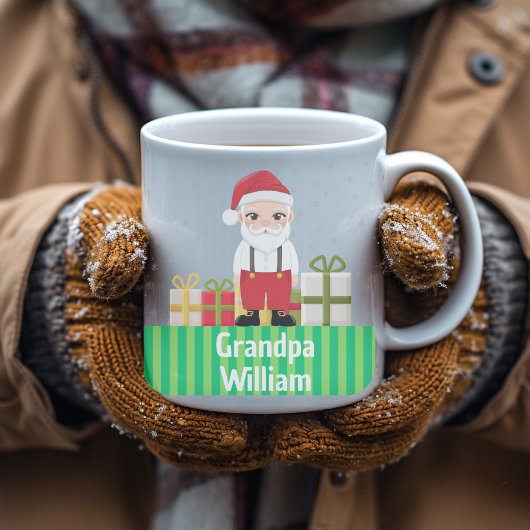 Personalisierter Opa Weihnachtsgeschenk Snowy Holi Kaffeetasse