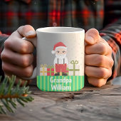 Personalisierter Opa Weihnachtsgeschenk Snowy Holi Kaffeetasse