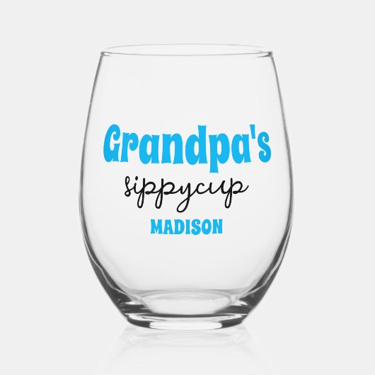 Personalisierter Opfercup Weinglas Ohne Stiel (Vorderseite)