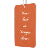 Personalisierter Orange Air Freshener mit Textur Autolufterfrischer (Links)