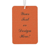 Personalisierter Orange Air Freshener mit Textur Autolufterfrischer (Rückseite)