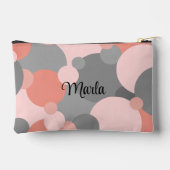 Personalisierter orange-grauer Toilettenbeutel Zubehörtasche (Rückseite)