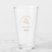 Personalisierter Orange High School Cheerleader Glas (Rückseite)