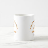 Personalisierter Orange High School Cheerleader Kaffeetasse (Mittel)