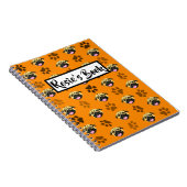 Personalisierter Orange-Mops Notizblock (Rechte Seite)
