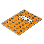 Personalisierter Orange-Mops Notizblock (Linke Seite)