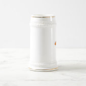 Personalisierter orange Namensrhino Bierglas (Mittel)