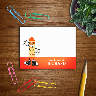 Personalisierter Orange-Stift Post-it Klebezettel