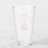 Personalisierter Orange-Volleyballspieler-Team Glas (Rückseite)