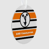 Personalisierter Orangen- und Schwarzkopfschmuck Ornament (Vorderseite)